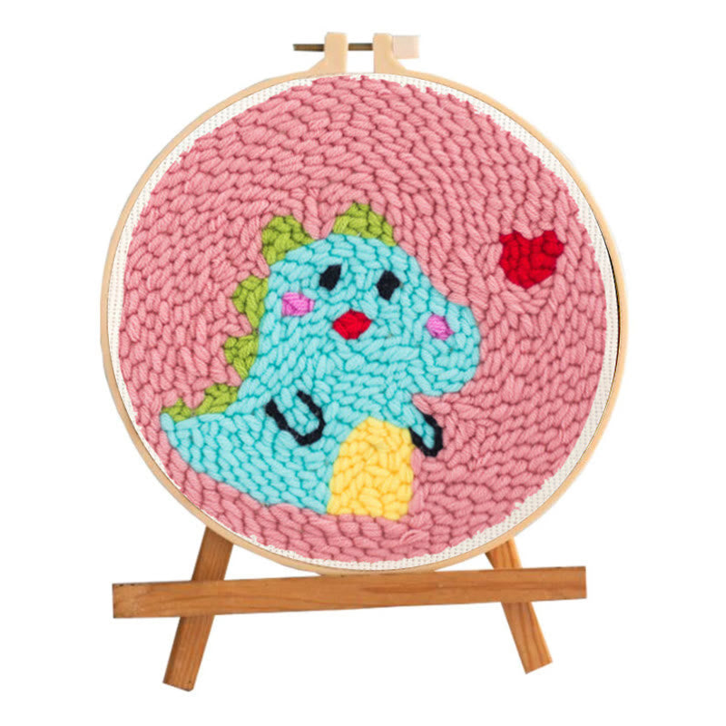 Cute Dinosaur Punch Needle Kit - Starter Handmake Craft | Perfect Gift For Lovers - image 1