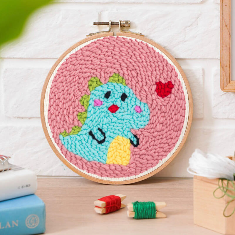 Cute Dinosaur Punch Needle Kit - Starter Handmake Craft | Perfect Gift For Lovers - image 6