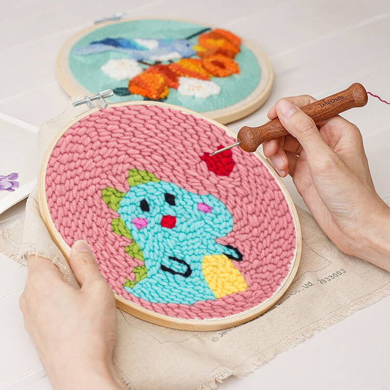 Cute Dinosaur Punch Needle Kit - Starter Handmake Craft | Perfect Gift For Lovers - image 8
