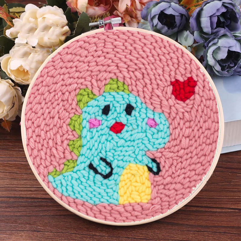 Cute Dinosaur Punch Needle Kit - Starter Handmake Craft | Perfect Gift For Lovers - image 4