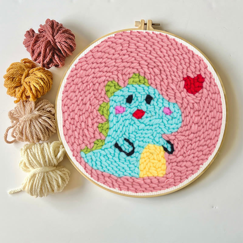 Cute Dinosaur Punch Needle Kit - Starter Handmake Craft | Perfect Gift For Lovers - image 7