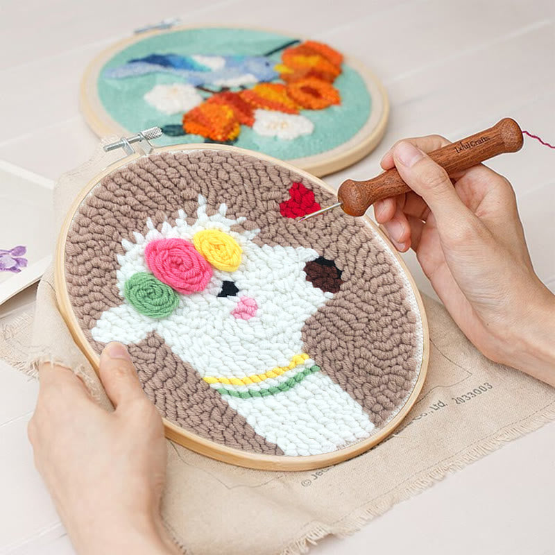 Alpaca Punch Needle Kit -  Beginner Needle Set | Diy Desk Ornament  - image 3