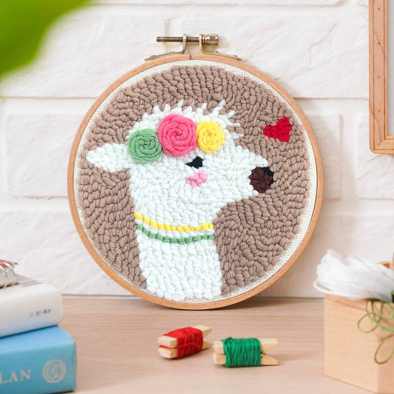 Alpaca Punch Needle Kit -  Beginner Needle Set | Diy Desk Ornament  - image 8