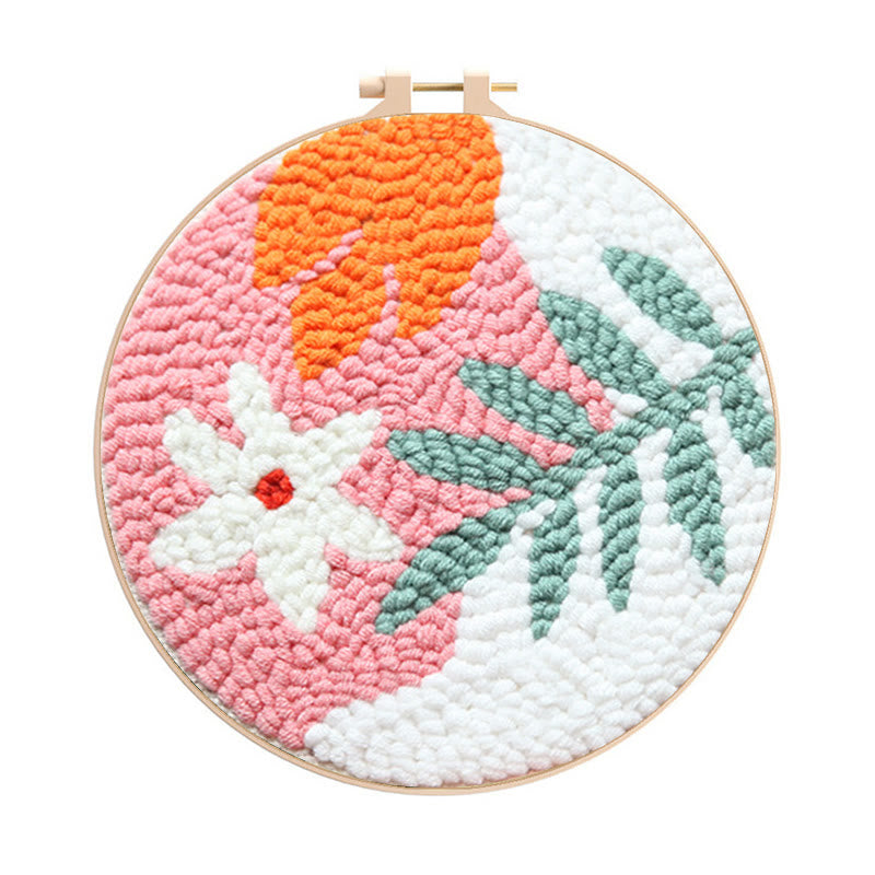 Floral Punch Needle Kit - Easy Needlework For Starter | Nice Office Decor - Floral Punch Needle Kit - image 0