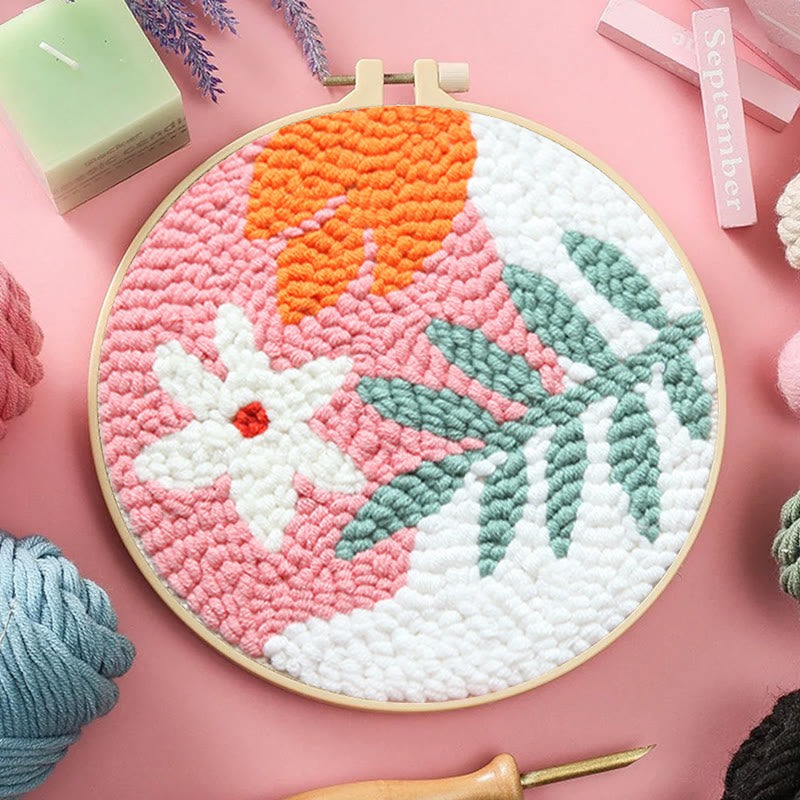 Floral Punch Needle Kit - Easy Needlework For Starter | Nice Office Decor - image 7