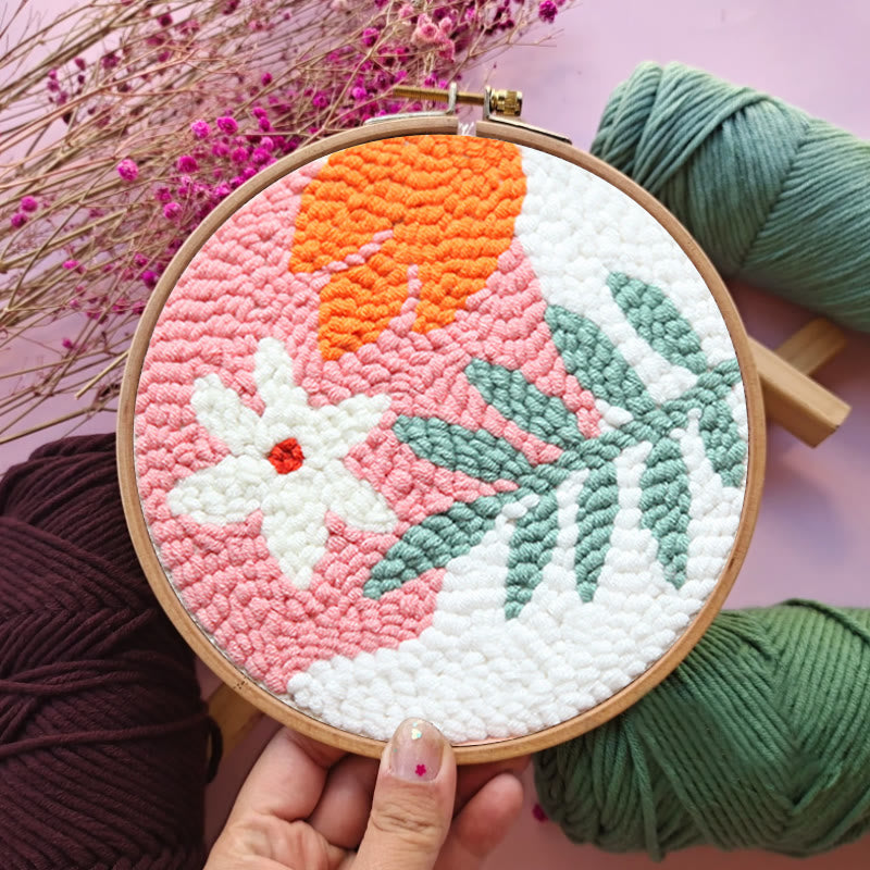 Floral Punch Needle Kit - Easy Needlework For Starter | Nice Office Decor - image 3