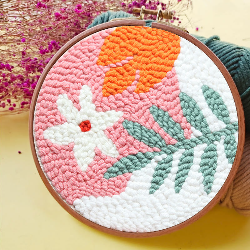 Floral Punch Needle Kit - Easy Needlework For Starter | Nice Office Decor - image 6