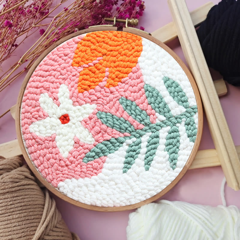 Floral Punch Needle Kit - Easy Needlework For Starter | Nice Office Decor - image 9