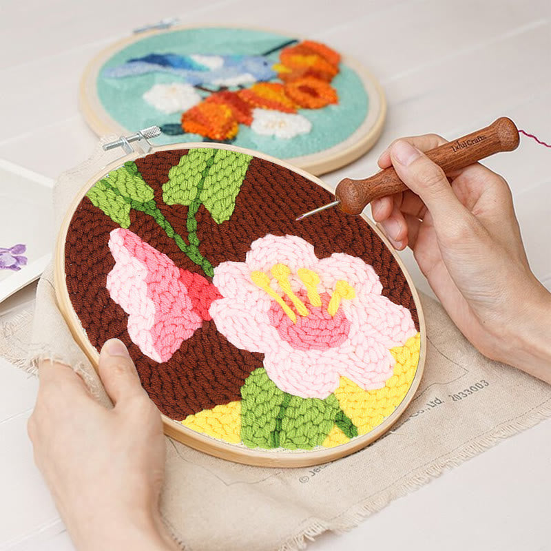 Pink Morning Glory Punch Needle Kit - Charming Floral Craft | Exquisite Gifts For Her - image 3