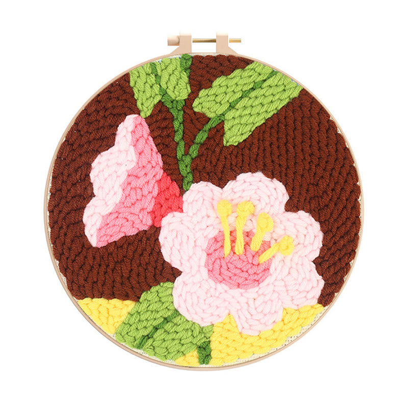 Pink Morning Glory Punch Needle Kit - Charming Floral Craft | Exquisite Gifts For Her - Pink Morning Glory Punch Needle Kit - image 0