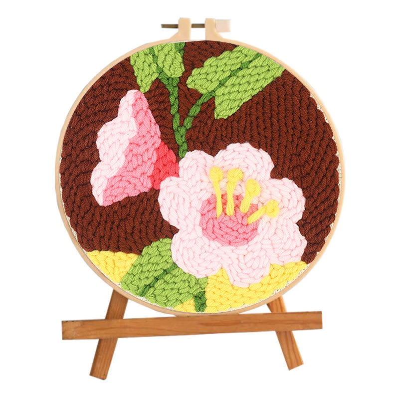 Pink Morning Glory Punch Needle Kit - Charming Floral Craft | Exquisite Gifts For Her - image 1