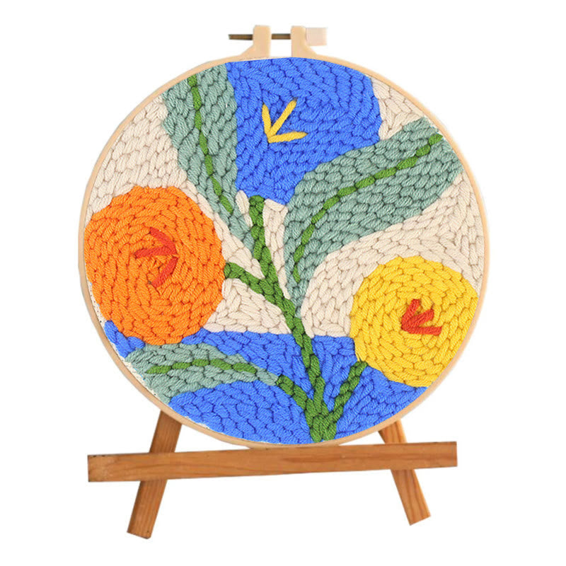  Colorful Flowers Punch Needle Kit - Diy Decorative Craft |  Ideal Gift For Handmade Lovers - image 1