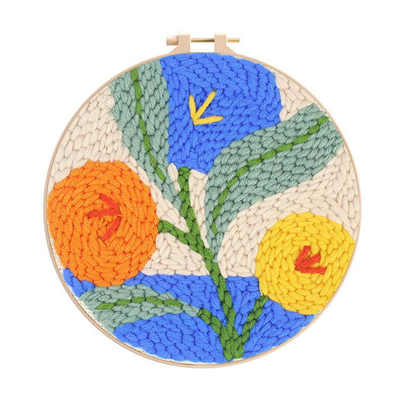  Colorful Flowers Punch Needle Kit - Diy Decorative Craft |  Ideal Gift For Handmade Lovers - Colourful Flowers Punch Needle Kit - image 0