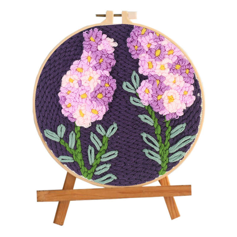 Lavender Punch Needle Kit - Handmade Beginner Craft  | Perfect Desk Ornament - image 1