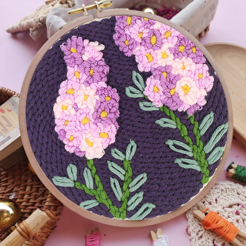 Lavender Punch Needle Kit - Handmade Beginner Craft  | Perfect Desk Ornament - image 4