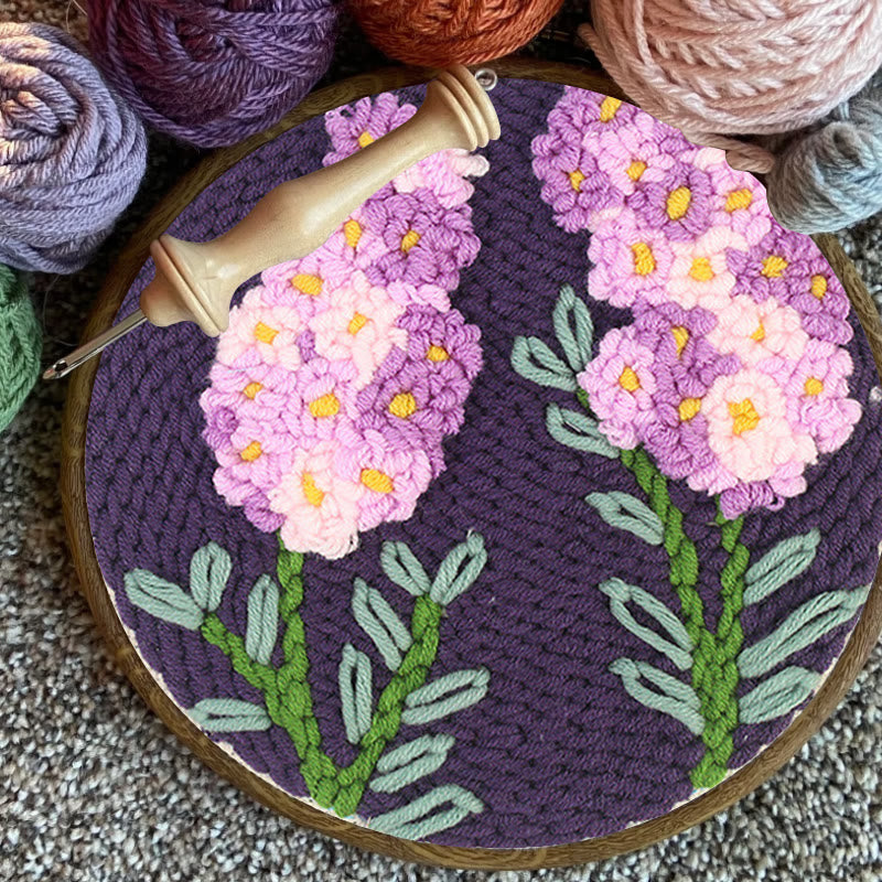 Lavender Punch Needle Kit - Handmade Beginner Craft  | Perfect Desk Ornament - image 8