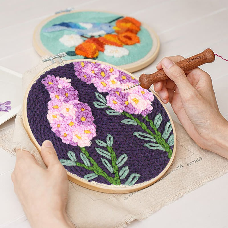 Lavender Punch Needle Kit - Handmade Beginner Craft  | Perfect Desk Ornament - image 2