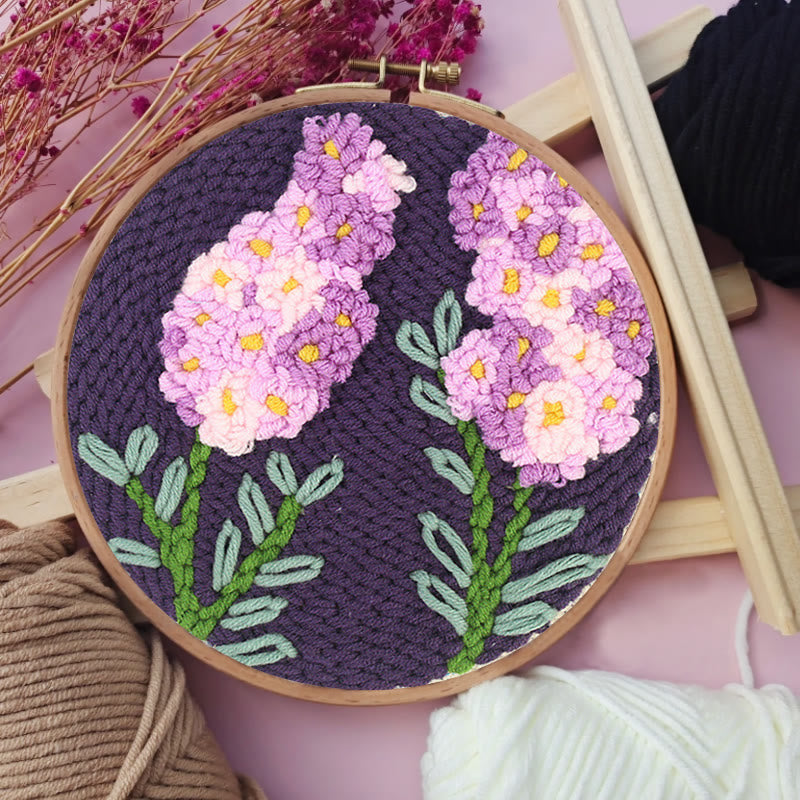 Lavender Punch Needle Kit - Handmade Beginner Craft  | Perfect Desk Ornament - image 3