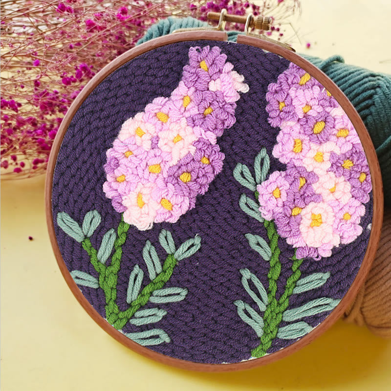 Lavender Punch Needle Kit - Handmade Beginner Craft  | Perfect Desk Ornament - image 9