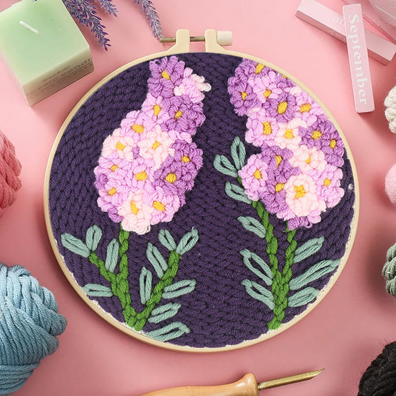 Lavender Punch Needle Kit - Handmade Beginner Craft  | Perfect Desk Ornament - image 5