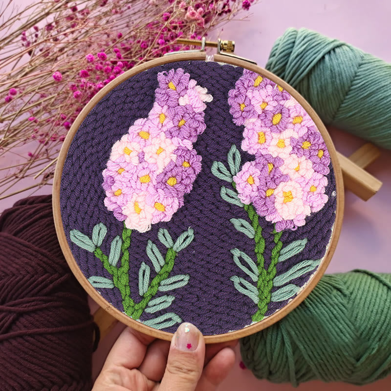 Lavender Punch Needle Kit - Handmade Beginner Craft  | Perfect Desk Ornament - image 6