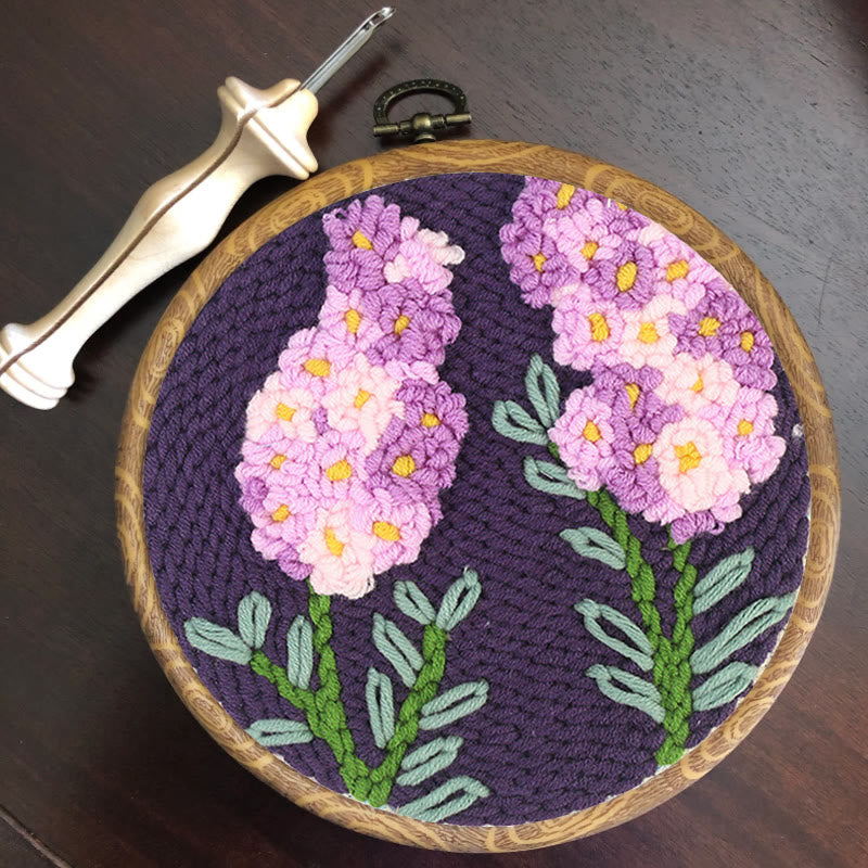 Lavender Punch Needle Kit - Handmade Beginner Craft  | Perfect Desk Ornament - image 7