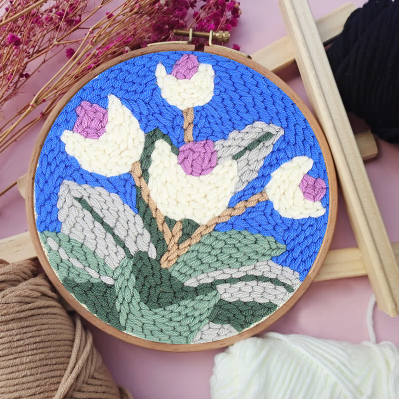 A Bouquet Of Flowers Punch Needle Kit - Simple Diy Needlework | Special Gift For Mom - image 5