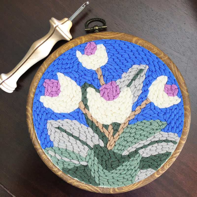 A Bouquet Of Flowers Punch Needle Kit - Simple Diy Needlework | Special Gift For Mom - image 8