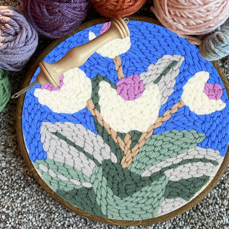 A Bouquet Of Flowers Punch Needle Kit - Simple Diy Needlework | Special Gift For Mom - image 4