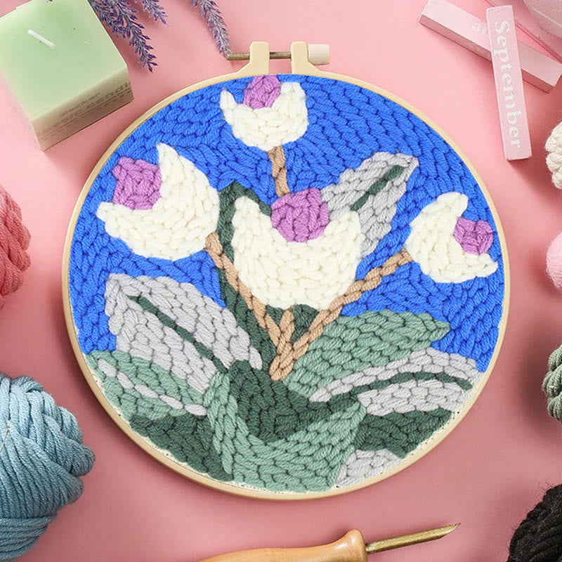 A Bouquet Of Flowers Punch Needle Kit - Simple Diy Needlework | Special Gift For Mom - image 6