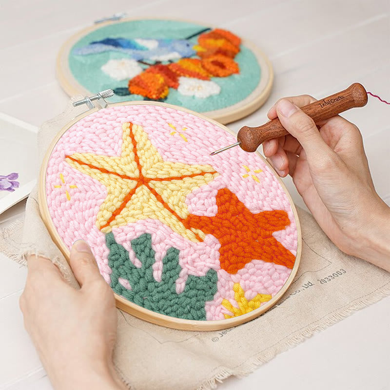 Pink Starfish Punch Needle Kit - Lovely Creative Handicraft | Gift For Her - image 5