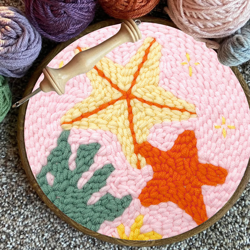 Pink Starfish Punch Needle Kit - Lovely Creative Handicraft | Gift For Her - image 8