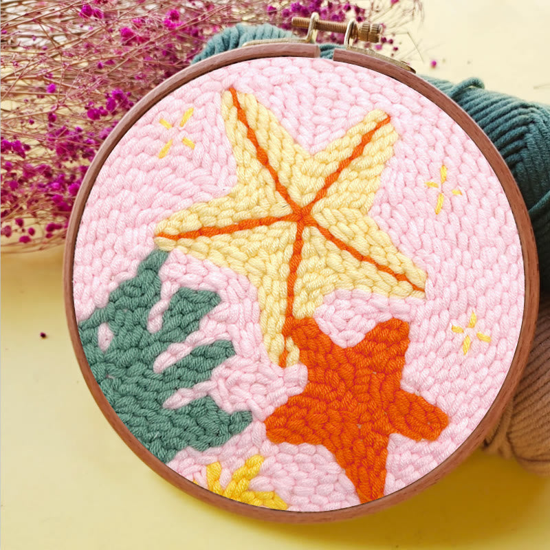 Pink Starfish Punch Needle Kit - Lovely Creative Handicraft | Gift For Her - image 7