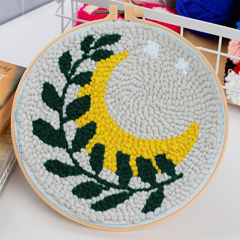 Leaf And Moon Punch Needle Kit - Easy Diy Craft | Nice Wall Decor - image 4