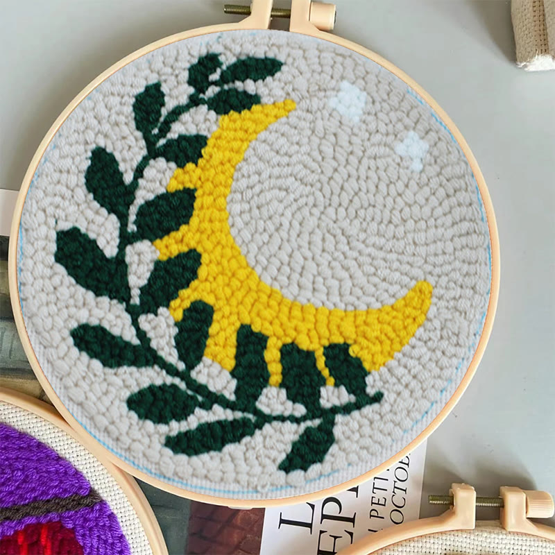 Leaf And Moon Punch Needle Kit - Easy Diy Craft | Nice Wall Decor - image 7