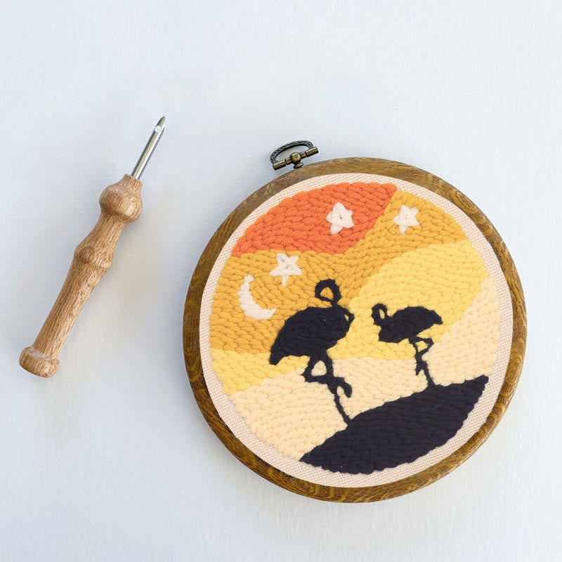 Ostriches Punch Needle Kit - Diy Starter Set  | Gifts For Animal Lovers - image 9