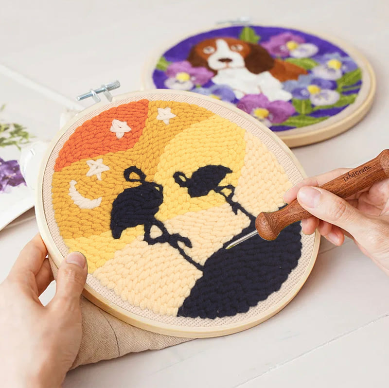 Ostriches Punch Needle Kit - Diy Starter Set  | Gifts For Animal Lovers - image 2