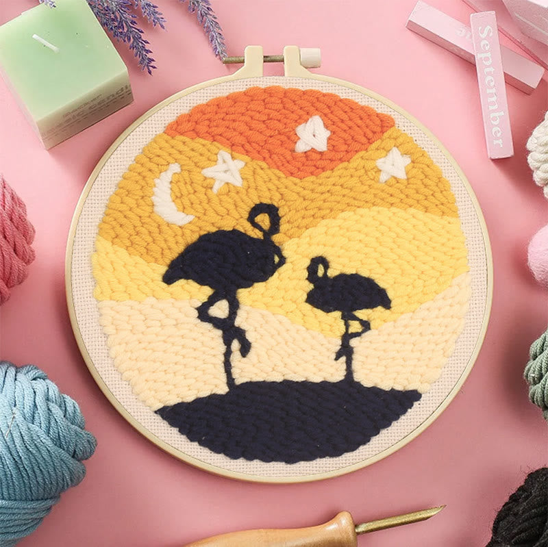 Ostriches Punch Needle Kit - Diy Starter Set  | Gifts For Animal Lovers - image 5