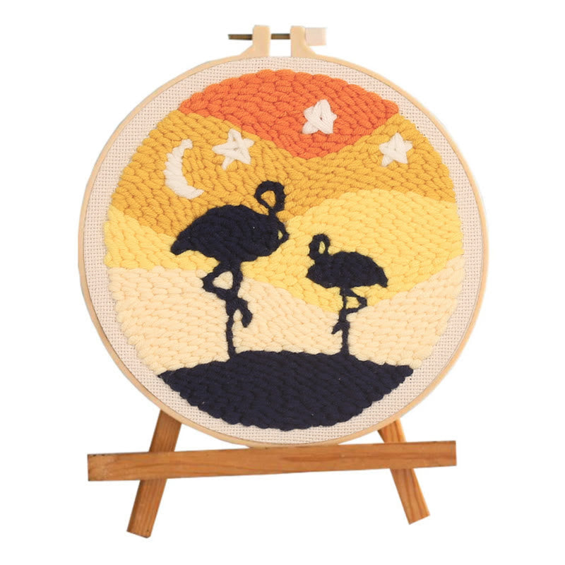 Ostriches Punch Needle Kit - Diy Starter Set  | Gifts For Animal Lovers - image 1