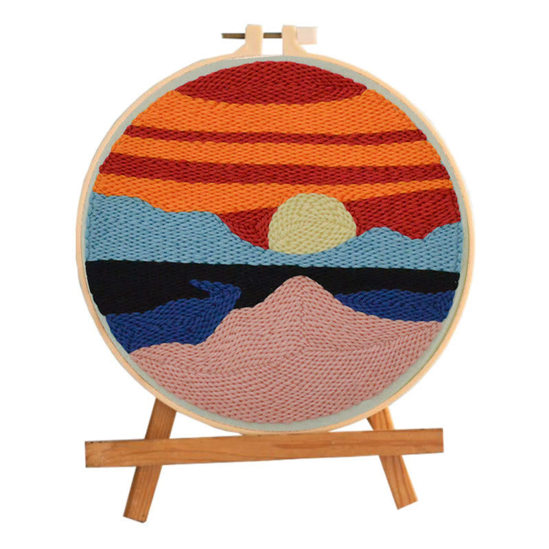 Sunrise Punch Needle Kit - Beautiful Landscape Craft | Great Decoration Gift  - image 1