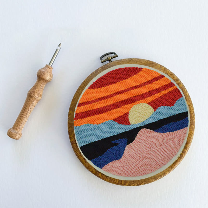 Sunrise Punch Needle Kit - Beautiful Landscape Craft | Great Decoration Gift  - image 9