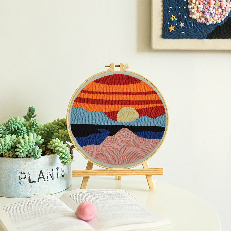 Sunrise Punch Needle Kit - Beautiful Landscape Craft | Great Decoration Gift  - image 4