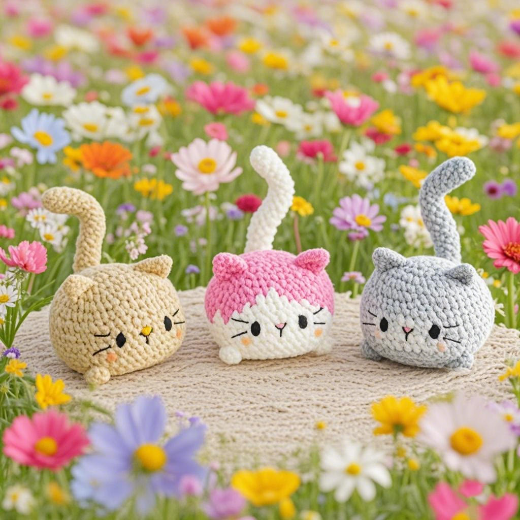 DIY  Handmade Mini Cat Series Crochet Kit - Lovely Cat Collection | Unique Bag Accessories - Handmade Mini Cat Series Crochet Kit - image 0