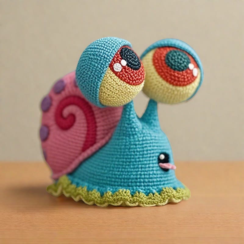DIY Handmade Snail Crochet Kit - Cute Crochet Doll | Personalized Desk Decoration - Handmade  Snail Crochet Kit - image 0