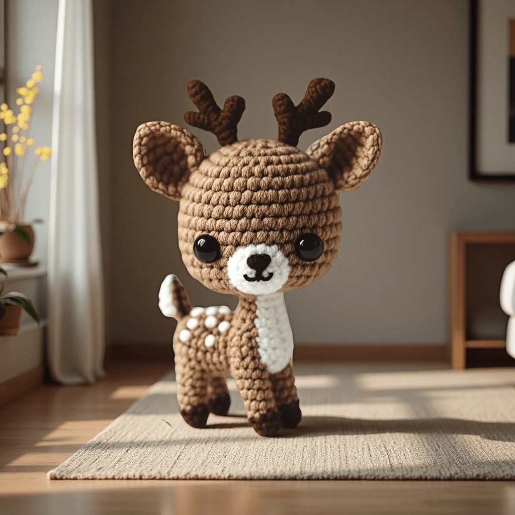 DIY Handmade Little Deer Crochet Kit - Adorable Animal Handicraft | Perfect For Home Decor - image 1