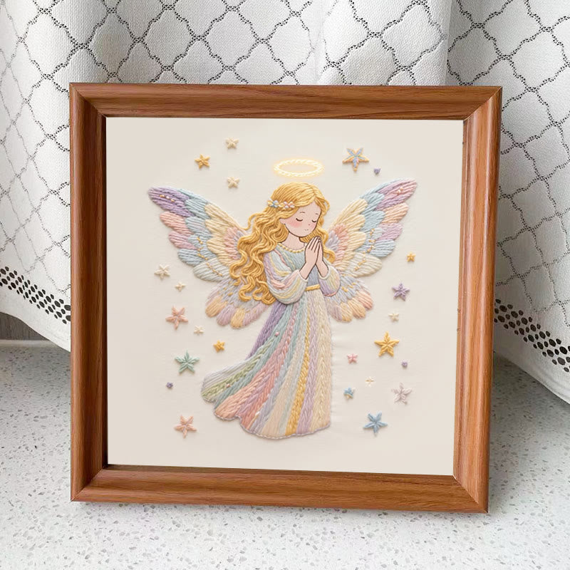 Rubbyoo Embroidery Kit - Pretty Angel | Starter Needle Craft | Gift For Holiday - Embroidery Kit Plus An Extra Frame - image 9