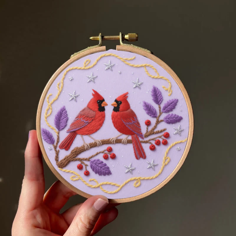 Rubbyoo Embroidery Kit - Charming Cardinals | Personalized Bird Lover Gifts - image 9