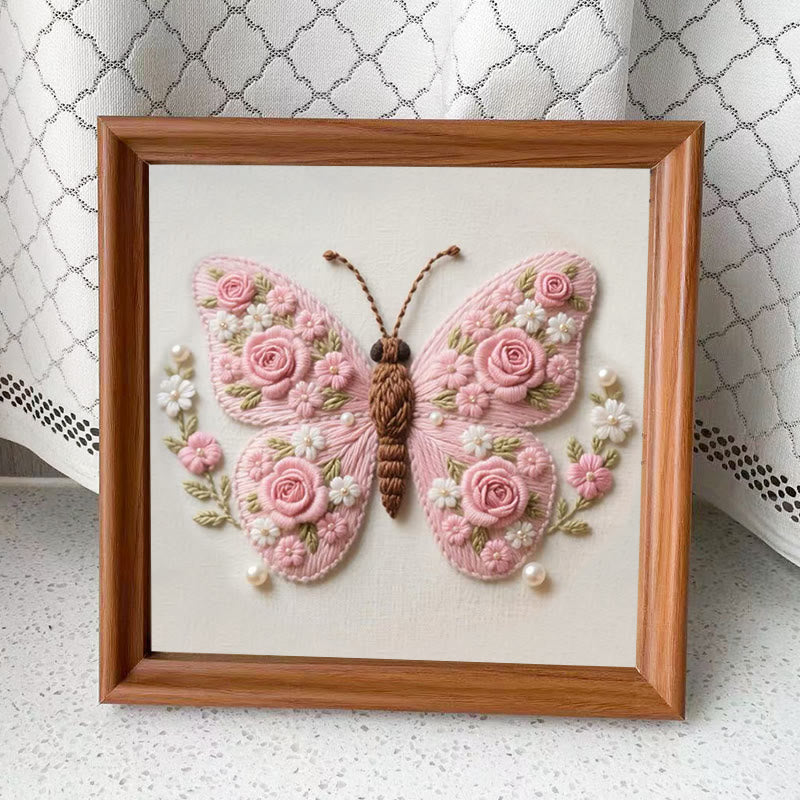 Rubbyoo Embroidery Kit - Stunning Rose Butterfly | Beautiful Handmade Gifts  - Embroidery Kit Plus An Extra Frame - image 9