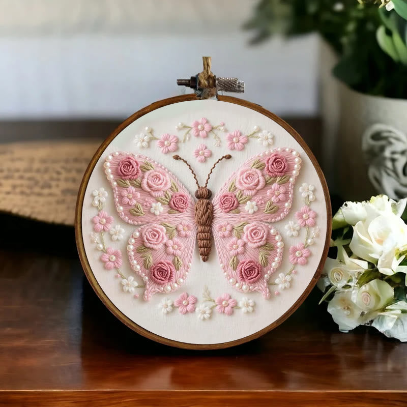 Rubbyoo Embroidery Kit - Stunning Rose Butterfly | Beautiful Handmade Gifts  - image 2