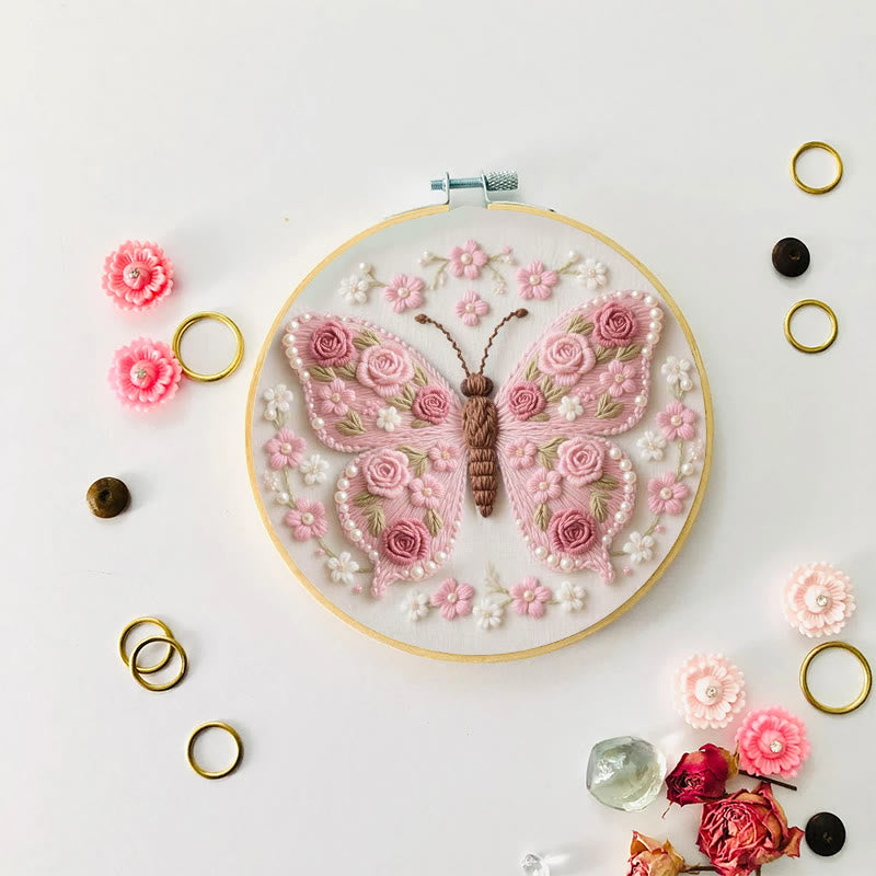 Rubbyoo Embroidery Kit - Stunning Rose Butterfly | Beautiful Handmade Gifts  - image 4